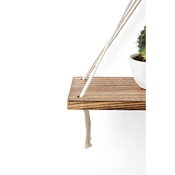 Mkono Macrame Hanging Shelves Set - Rustic Bohemian Decor