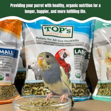 TOP's Organic Parrot Food Pellets for Healthy Hookbills - 4 lb