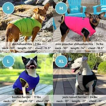 Gooby Padded Dog Jacket - Warm Winter Vest for Pets
