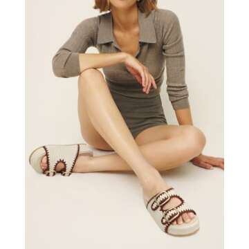 MICIFA Raffia Platform Sandals: Stylish Eco-Friendly Beach Footwear for Women