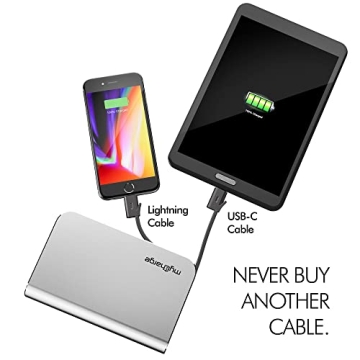 Premium myCharge Portable Charger with Built-in Cables