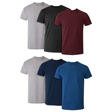 Hanes Men's Moisture-Wicking Crewneck Pocket T-Shirt - 6 Pack, X-Large