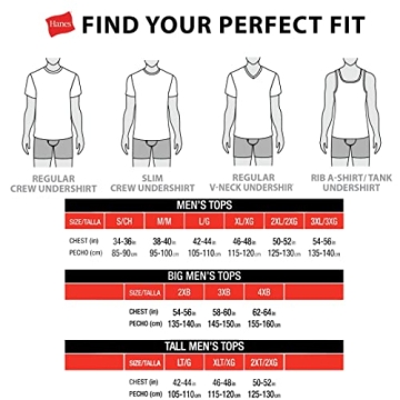 Hanes Men's 6-Pack Moisture-Wicking Pocket Tees