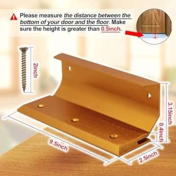 Home Security Door Lock Blemish Door Barricade Brace Garage Front Door Barricade Lock for Your Doubl...