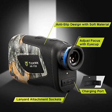TideWe Rechargeable Rangefinder for Hunting & Golfing