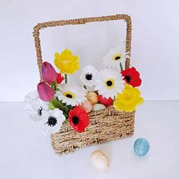 24 pcs Artificial Red Flower Stems for Floral Arrangements