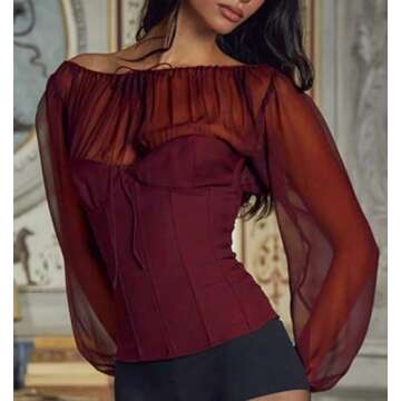 QNI Y2K Corset Tie Front Top - Elegant and Versatile Design for Women