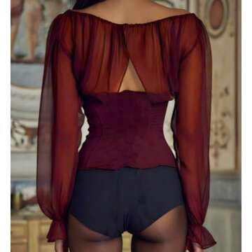 QNI Y2K Corset Tie Front Top for Elegant Women