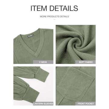 BTFBM Women's Cozy Long Sleeve Casual Tops for Fall