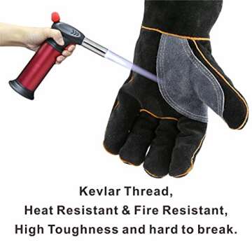 KIM YUAN Heat Resistant Gloves for BBQ, Welding, & More