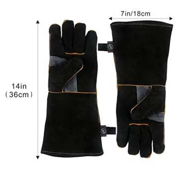 KIM YUAN Heat Resistant Gloves for BBQ, Welding, & More