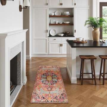 Lahome 2x4 Bohemian Floral Runner Rug for Indoor Use