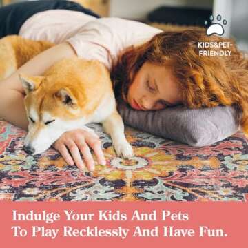 Lahome 2x4 Bohemian Floral Runner Rug for Indoor Use