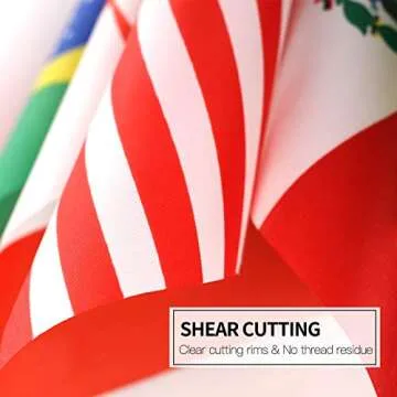 24 Countries Miniature Desk Flags Set - Vibrant & Durable