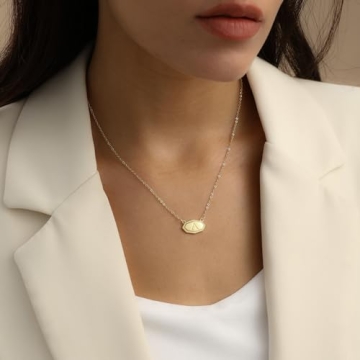 Fissen Personalized 14K Gold Initial Necklace for Women