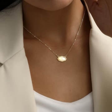 Fissen Personalized 14K Gold Initial Necklace for Women
