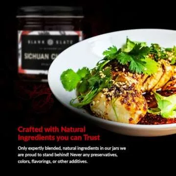 Blank Slate Kitchen Sichuan Chili Oil (6 Oz) | Gourmet Spicy Tingly Numbing Umami Hot Sauce | Authentic Chinese Mala | Vegan, Gluten-Free, Sugar-Free, Non-GMO, No MSG