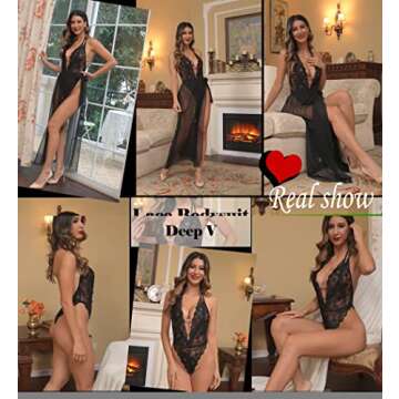 Avidlove Plus Size Lace Bodysuit for Romantic Nights