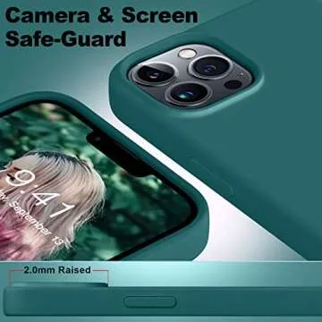 LOVE 3000 Designed for iPhone 13 Pro Max Case, Silicone-Shockproof-Protective Phone Case for iPhone 13 Pro Max 6.7 inch, Teal