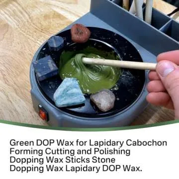 Green DOP Wax for Cabochon Forming and Polishing