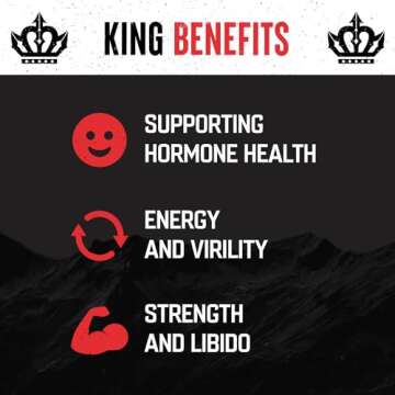 The Fittest King - Testosterone Booster Supplement - Supports Hormone Health, Stamina, & Strength - Includes Grass fed Bovine Liver, Bone Marrow, Heart & Testicle - 180 Capsules