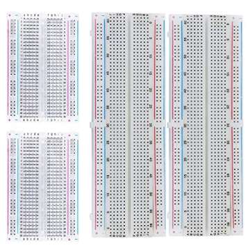 jujinglobal 4pcs (Each 2) Breadboard 400 Points and 830 Points Solderless Prototype PCB Board for Ar...