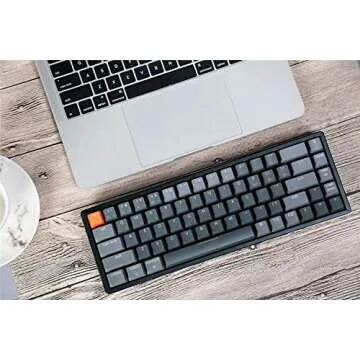 Keychron K6 Hot Swappable Wireless Bluetooth 5.1/Wired Mechanical Gaming Keyboard, 65% Compact 68-Key RGB LED Backlit N-Key Rollover, Aluminum Frame for Mac Windows Gateron G Pro Blue Switch