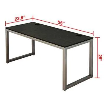 SHW Artwork Office 55-Inch Computer Desk in Espresso