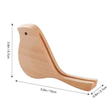 YOYAI Unique Design Bird Shape Wood Acrylic Sign Holder Stand Wooden Menu Holders Table Number Displ...