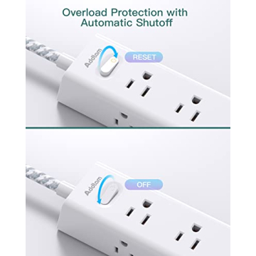 Surge Protector with 12 Outlets & USB Charging