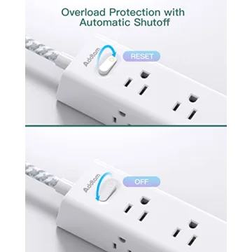 Surge Protector with 12 Outlets & USB Charging