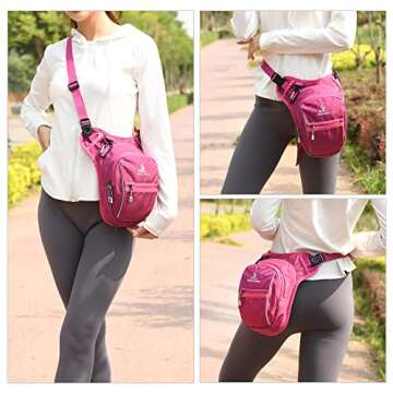 Peicees Leg Bag for Men & Women - Waterproof Thigh Backpack for Outdoor Use