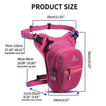 Peicees Leg Bag: Waterproof Nylon, Multi-Functional Collection