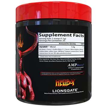 Insane Labz Hellboy Edition, High Stimulant Pre Workout Powder and NO Booster with Beta Alanine, L C...
