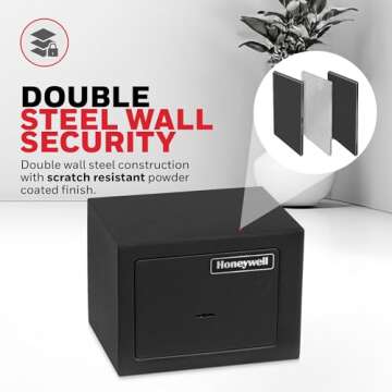 Honeywell Steel Safe Box for Valuables and Document Security