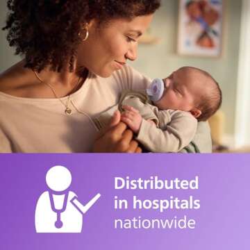 Philips Avent Soothie 0-3 Months Orthodontic Baby Pacifiers, 100% Silicone Pacifiers, One Piece, BPA...