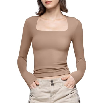 PUMIEY Long Sleeve Shirt for Women - Chic Versatile Tops