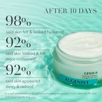 Algenist GENIUS Sleeping Collagen Night Cream - Firming Face Cream with Collagen, Collagen Amino Aci...