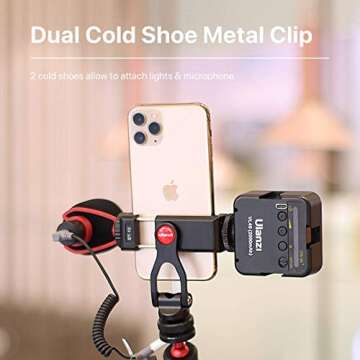 ULANZI ST-10 Metal Dual Cold Shoe Smartphone Vlog Holder - Enhance Your Photography