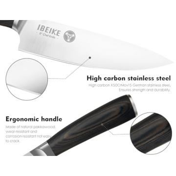 IBEIKE 7-Piece Kitchen Knife Set with Sharp Blades