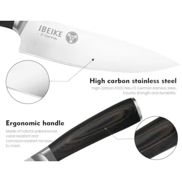 IBEIKE 7-Piece Kitchen Knife Set with Sharp Blades