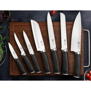 IBEIKE 7-Piece Kitchen Knife Set with Sharp Blades