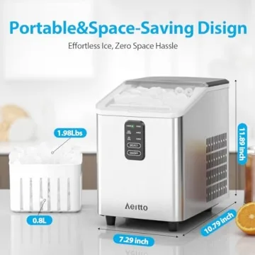 Aeitto Ice Maker 26lbs/24H - Fast & Portable Ice Maker