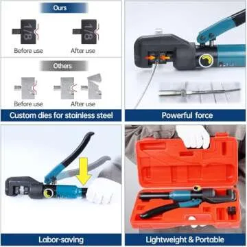 Muzata Hydraulic Crimper for 1/8" Cable Railing Kit