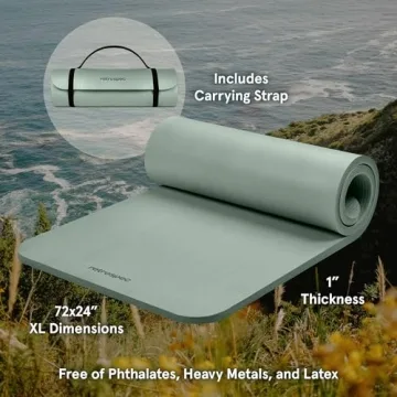 Retrospec Solana 1" Thick Yoga Mat - Non Slip & Durable