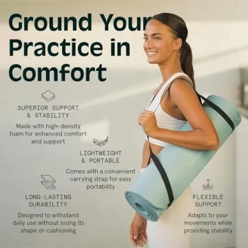 Retrospec Solana 1" Thick Yoga Mat - Non Slip & Durable
