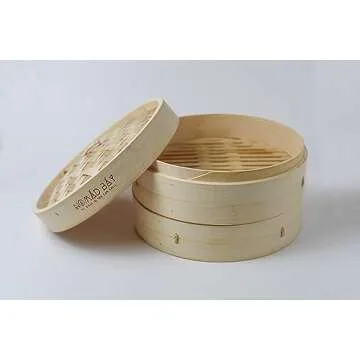 Eco-Friendly Bamboo Steam Basket for Healthy Cooking