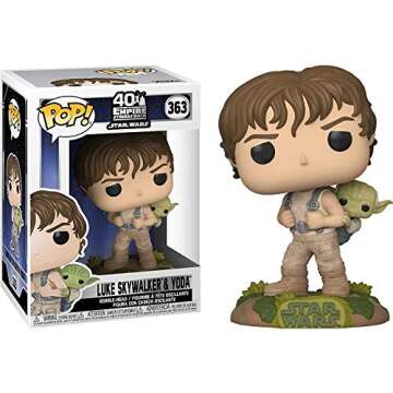 Star Wars: Empire Strikes Back 40th Anniversary Luke Skywalker with Yoda Funko Pop! Vinyl Figure - I...