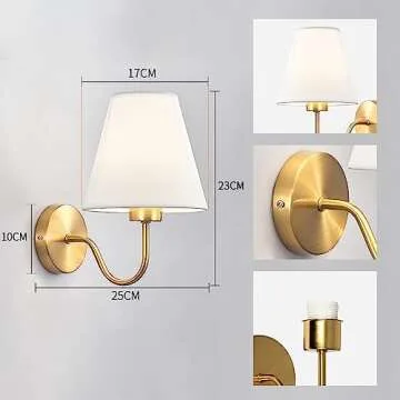 Adust Antique Brass Wall Sconces Lighting Fixture, E26 Industrial Vintage Gold Wall Light Set of 2 Pack Wall Lamp Bathroom Decor for Bedroom Living Room, Brass Finish Sconces
