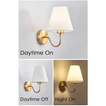 Adust Antique Brass Wall Sconces Lighting Fixture, E26 Industrial Vintage Gold Wall Light Set of 2 Pack Wall Lamp Bathroom Decor for Bedroom Living Room, Brass Finish Sconces